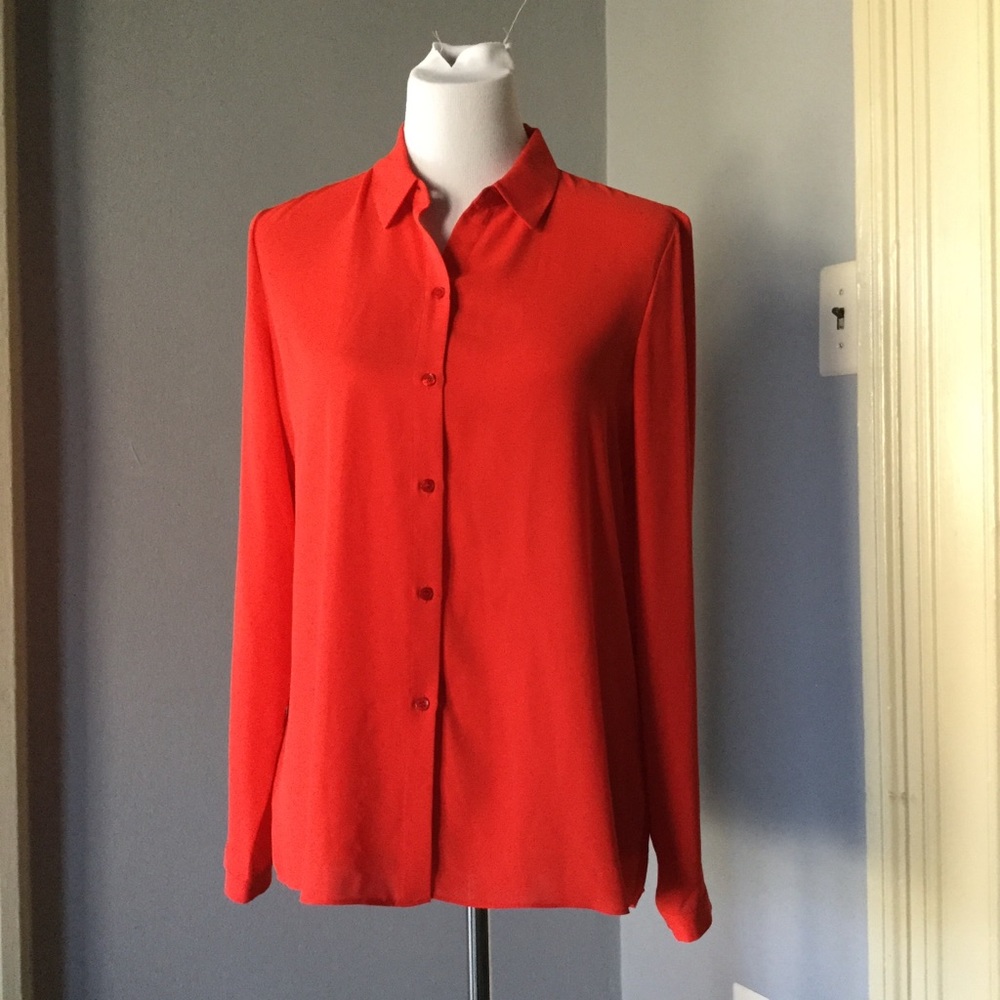 Bold red Jones New York blouse